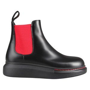 Alexander McQueen Hybrid Chelsea Black Leather Boots | Women's Size 39 EU/8.5 US